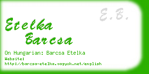 etelka barcsa business card